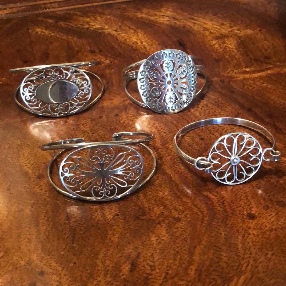 Charleston silver bracelets all 4 for one priced